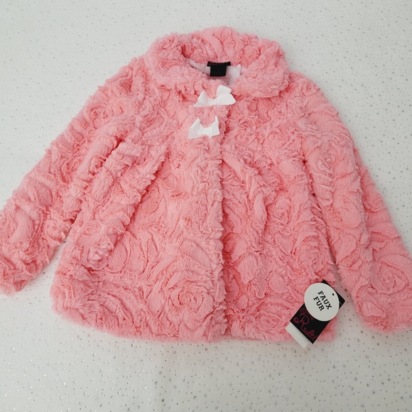 Girls Rule! Fluffy Soft Faux Fur Jacket - Picture 3 of 9